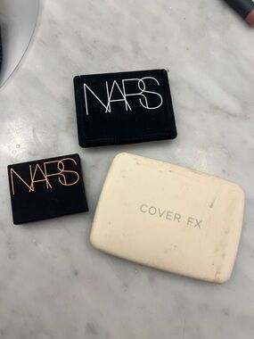 NARS mini orgasm and Laguna & Cover FX monochromatic blush duo soft peach